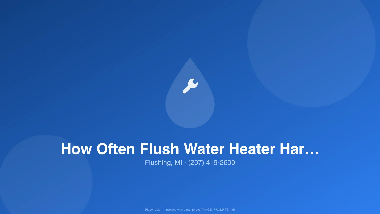 Draining and flushing a water heater tank in a Flushing, MI basement