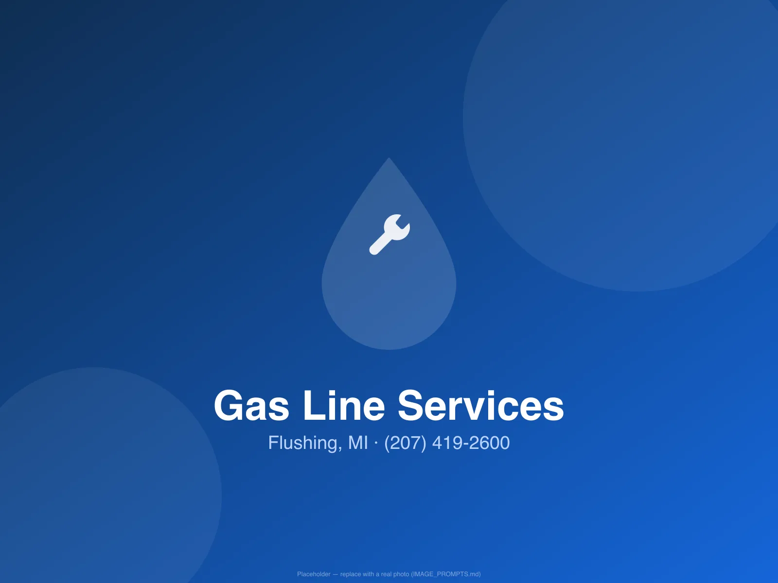 Licensed plumber pressure-testing a new gas line at a home in Flushing, MI