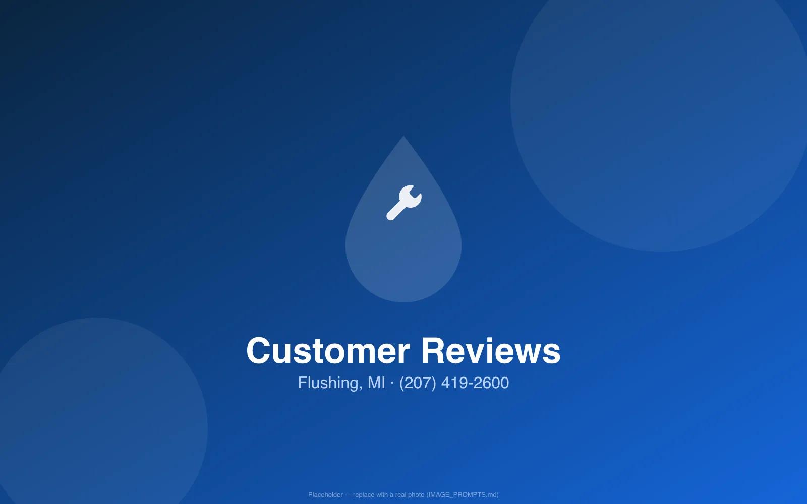 Flushing, MI homeowner thanking a licensed plumber after a job