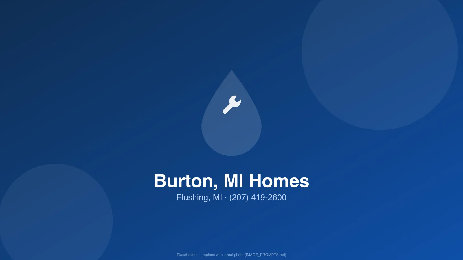 Residential neighborhood in Burton, MI served by our local plumbers