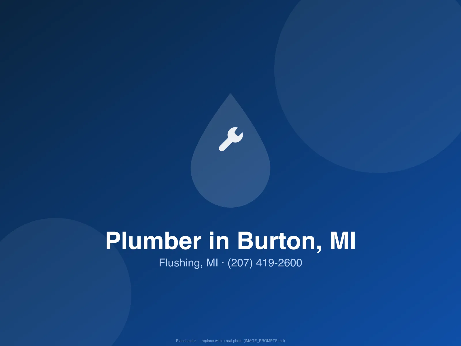 Plumber clearing a blocked sewer drain in a Burton, MI ranch home