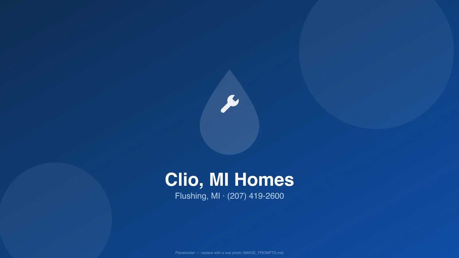 Residential neighborhood in Clio, MI served by our local plumbers