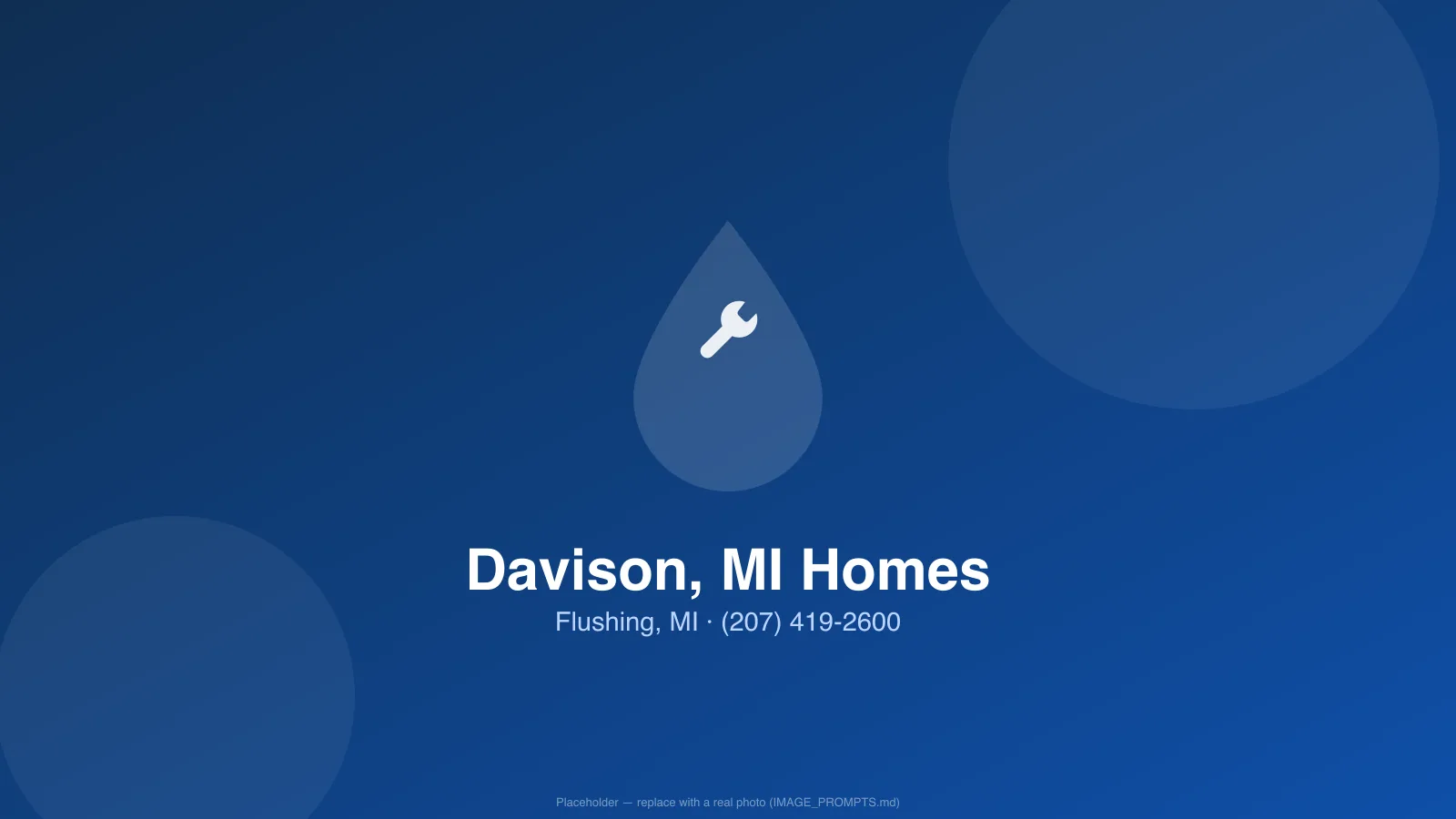 Residential neighborhood in Davison, MI served by our local plumbers