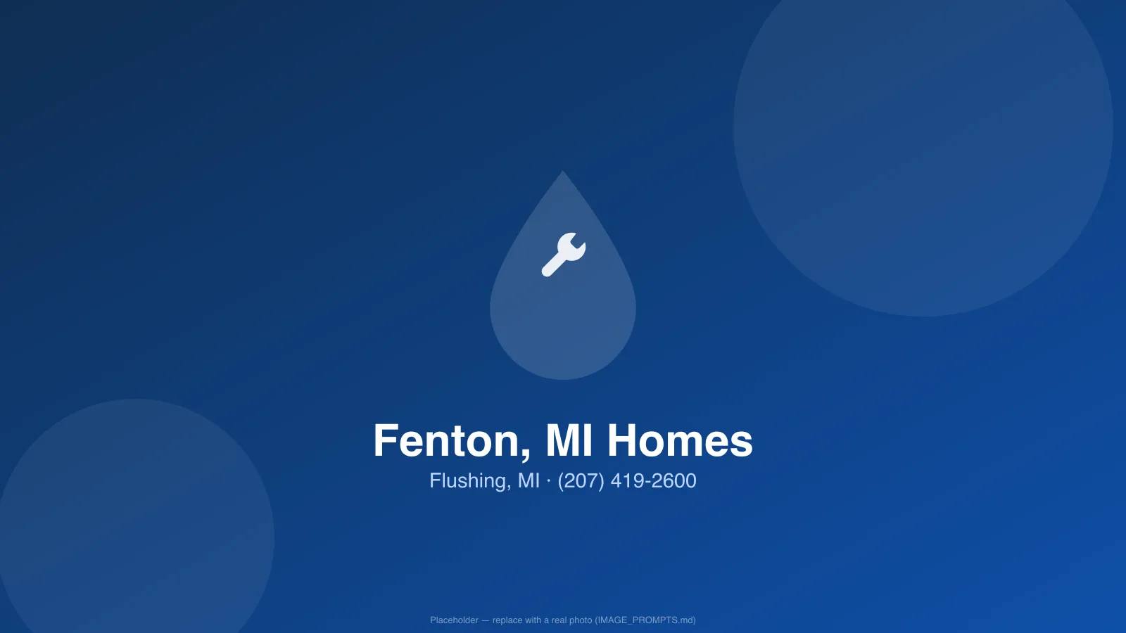 Residential neighborhood in Fenton, MI served by our local plumbers