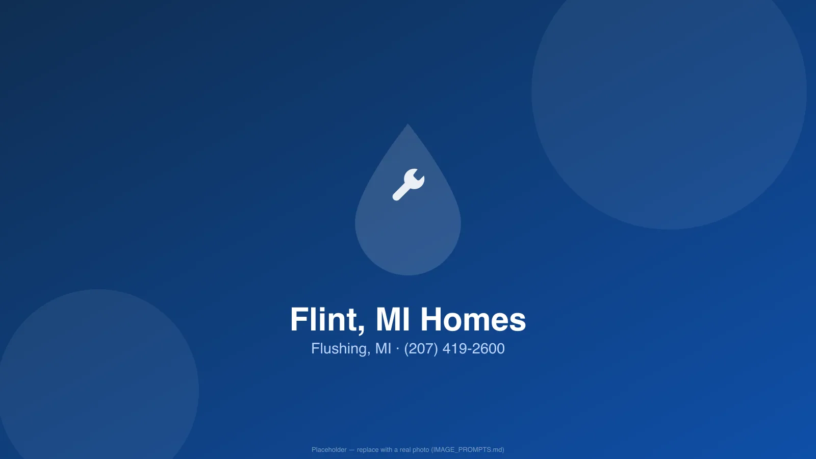 Residential neighborhood in Flint, MI served by our local plumbers