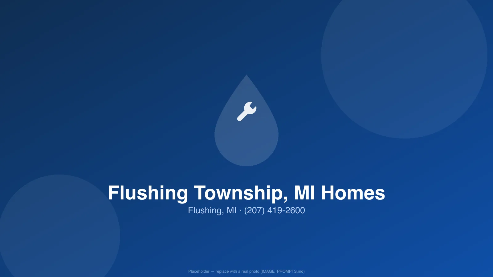 Residential neighborhood in Flushing Township, MI served by our local plumbers