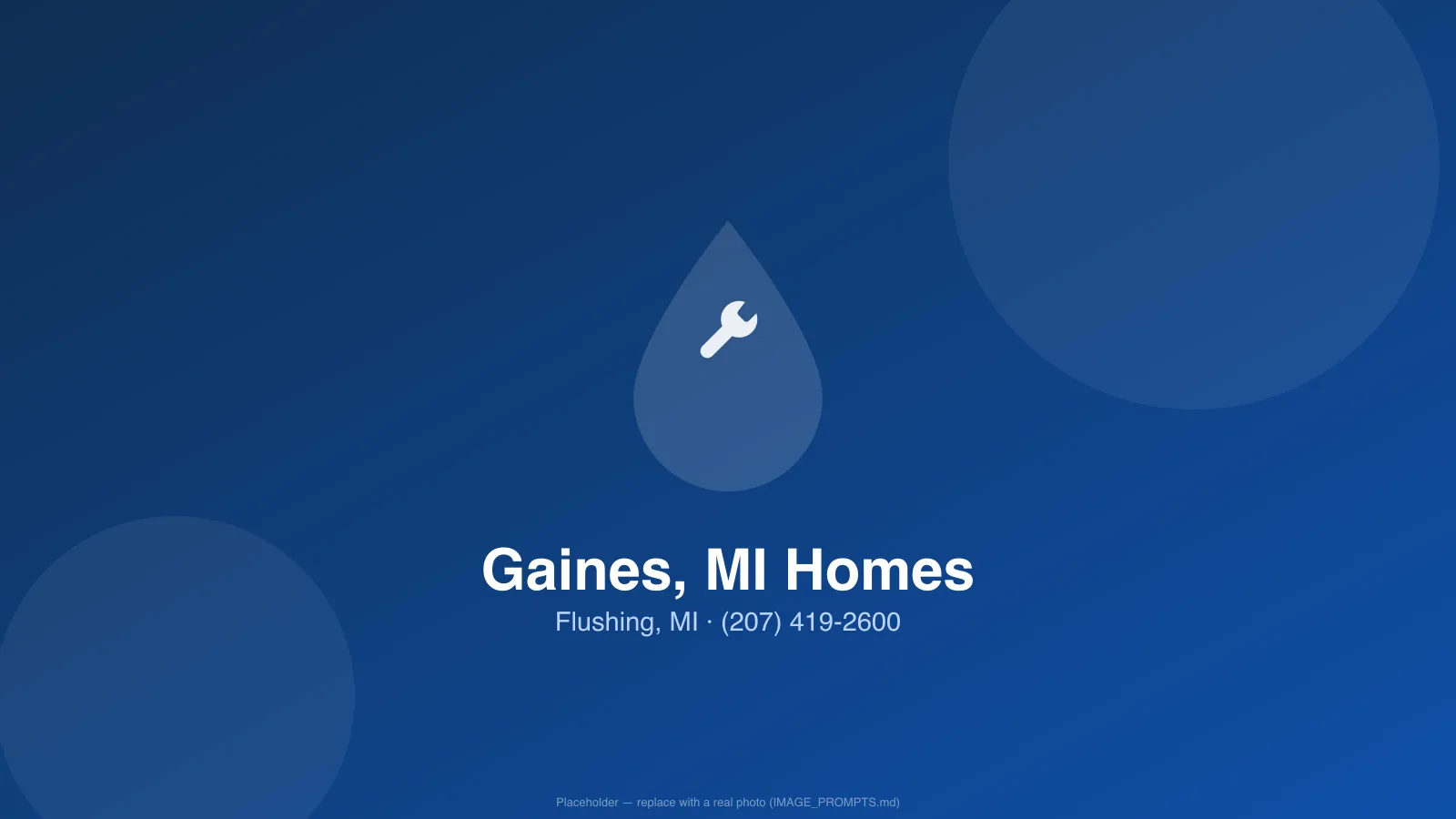 Residential neighborhood in Gaines, MI served by our local plumbers
