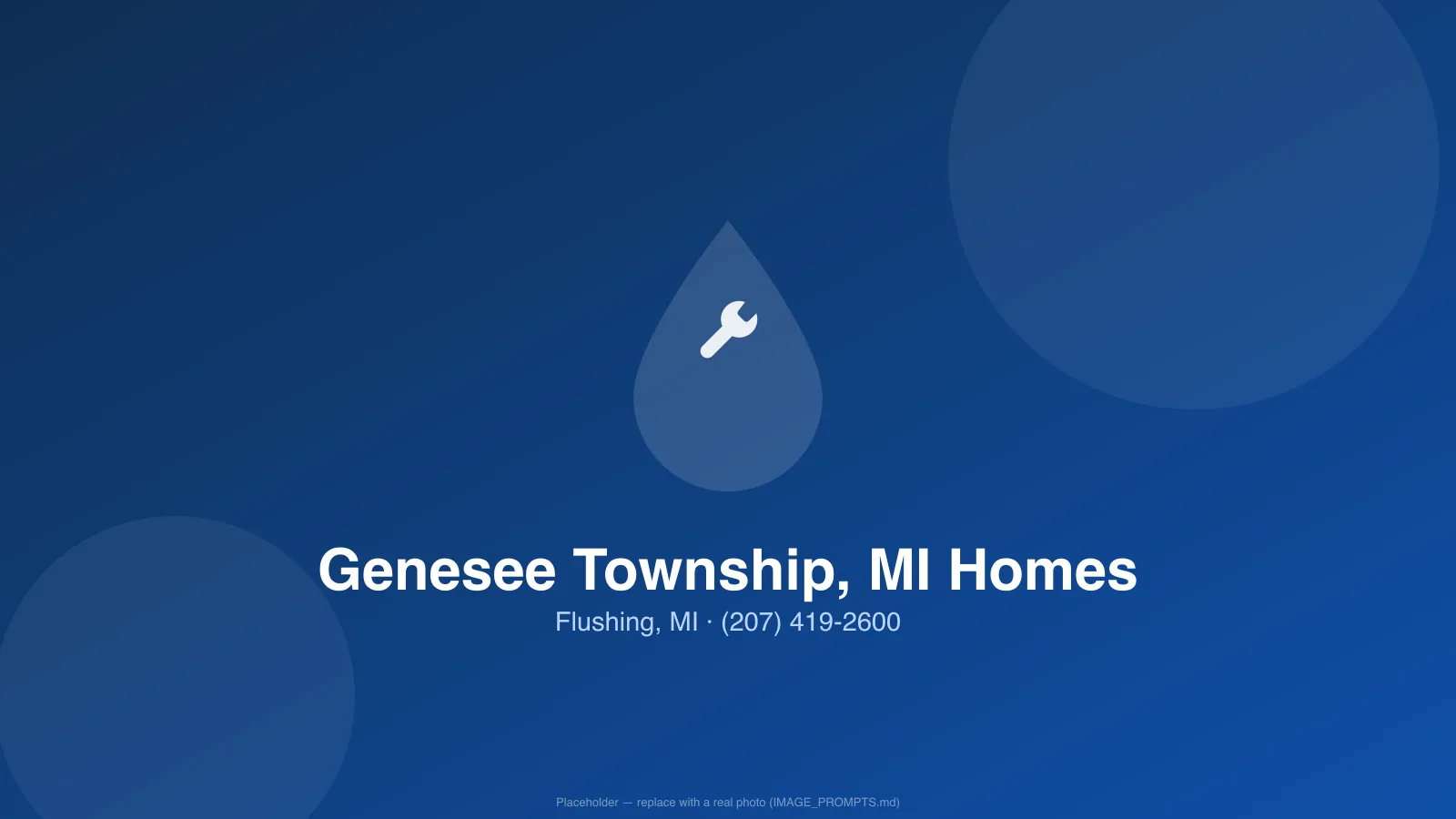 Residential neighborhood in Genesee Township, MI served by our local plumbers