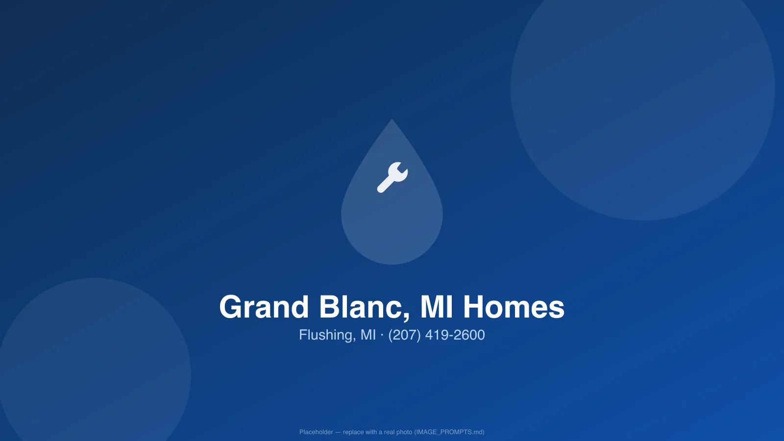 Residential neighborhood in Grand Blanc, MI served by our local plumbers