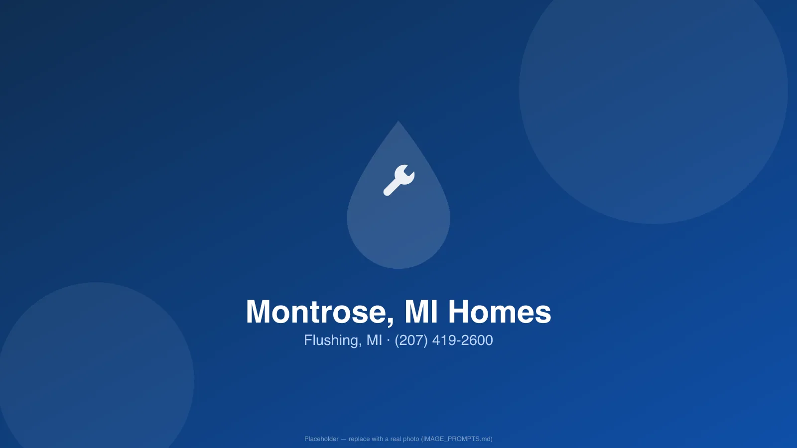 Residential neighborhood in Montrose, MI served by our local plumbers