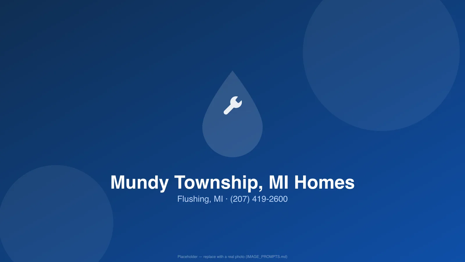 Residential neighborhood in Mundy Township, MI served by our local plumbers
