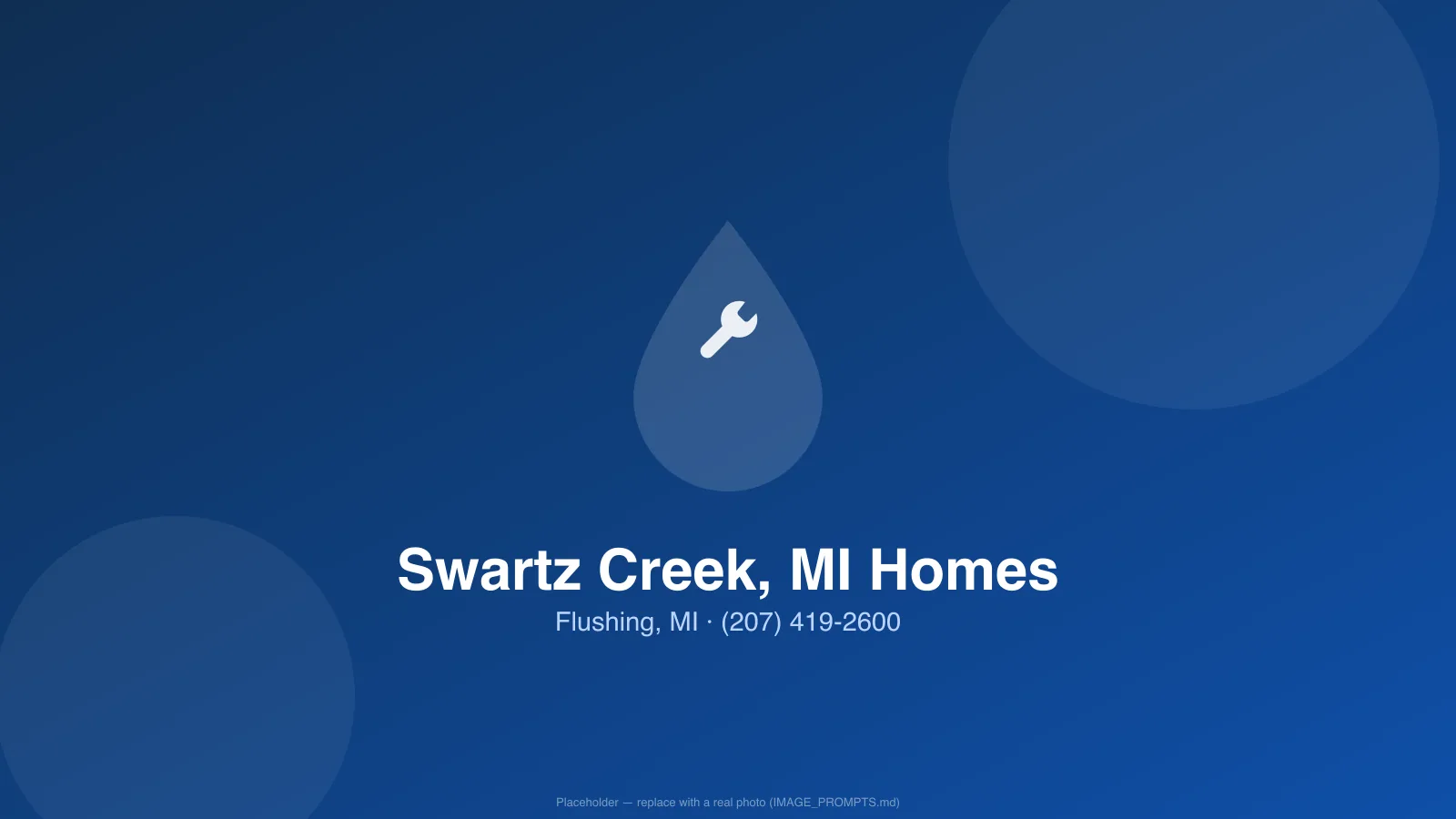 Residential neighborhood in Swartz Creek, MI served by our local plumbers
