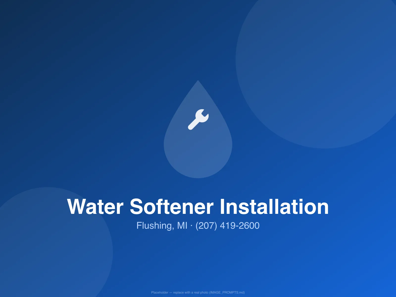 Whole-house water softener system installed in a Flushing, MI basement