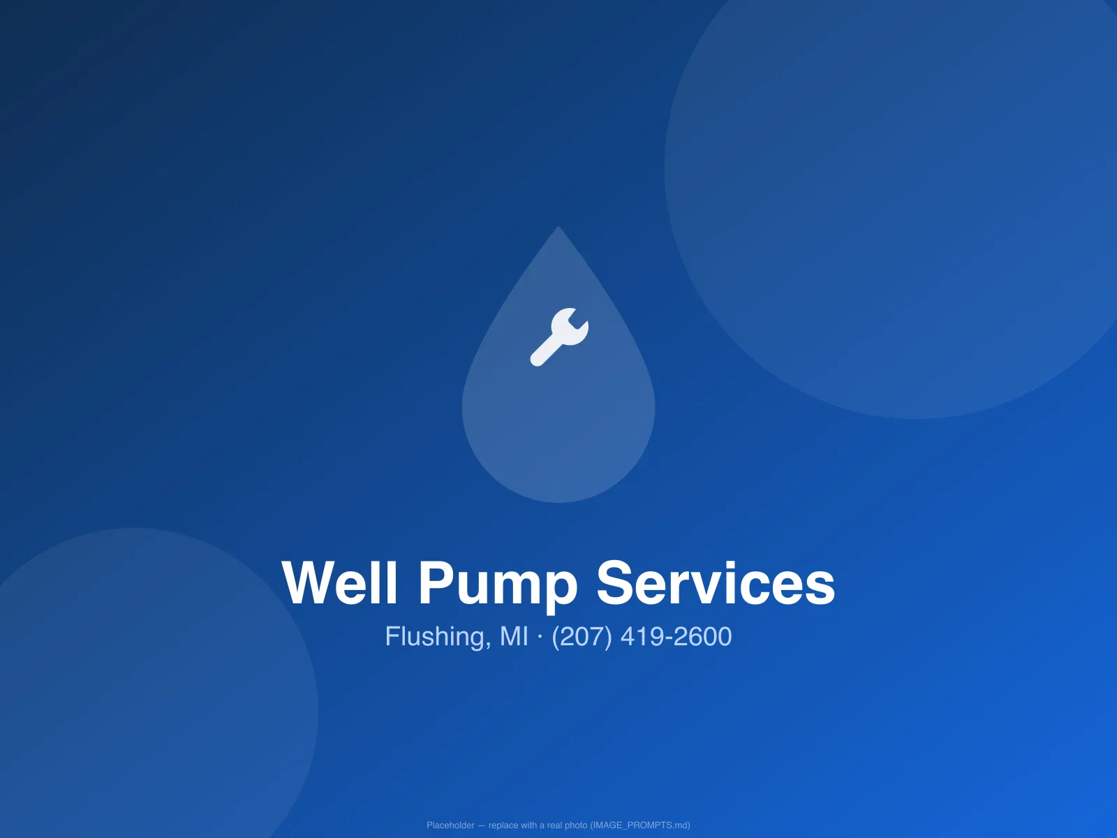 Plumber servicing a well pressure tank in a Flushing Township, MI home